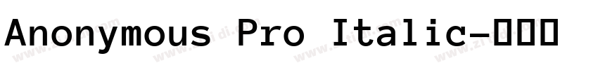 Anonymous Pro Italic字体转换